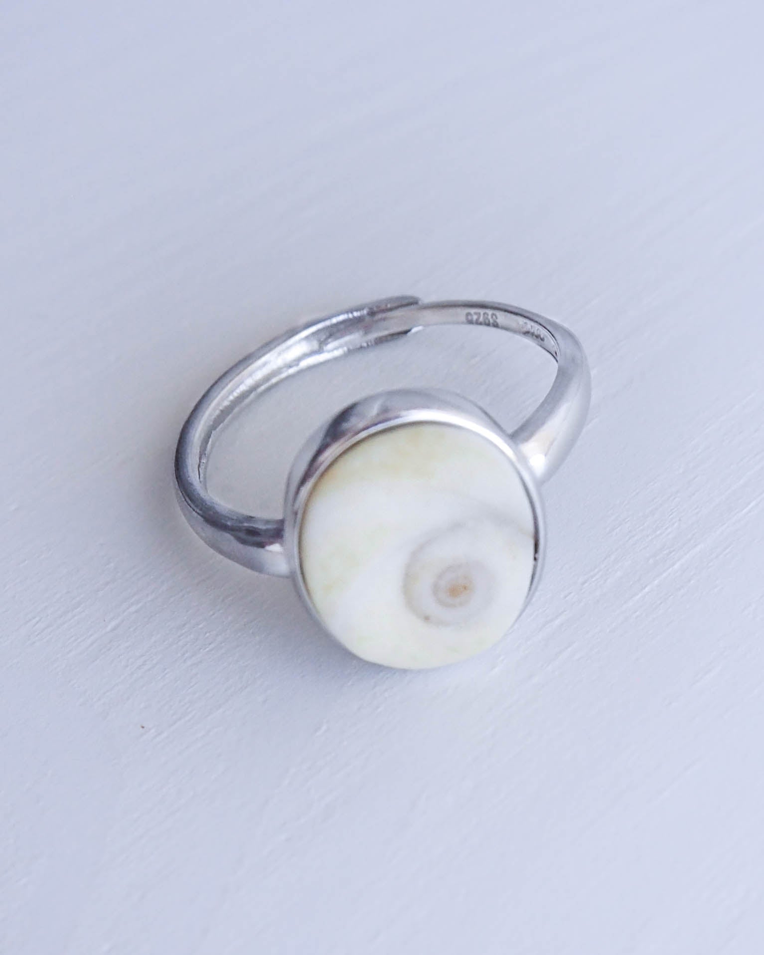 Eye of Saint Lucia Shell 925 Silver Ring from Portugal, Algarve gift, Ocean inspired jewelry, Beach girl jewellery, Saint Lucy's Eye, coastal gift