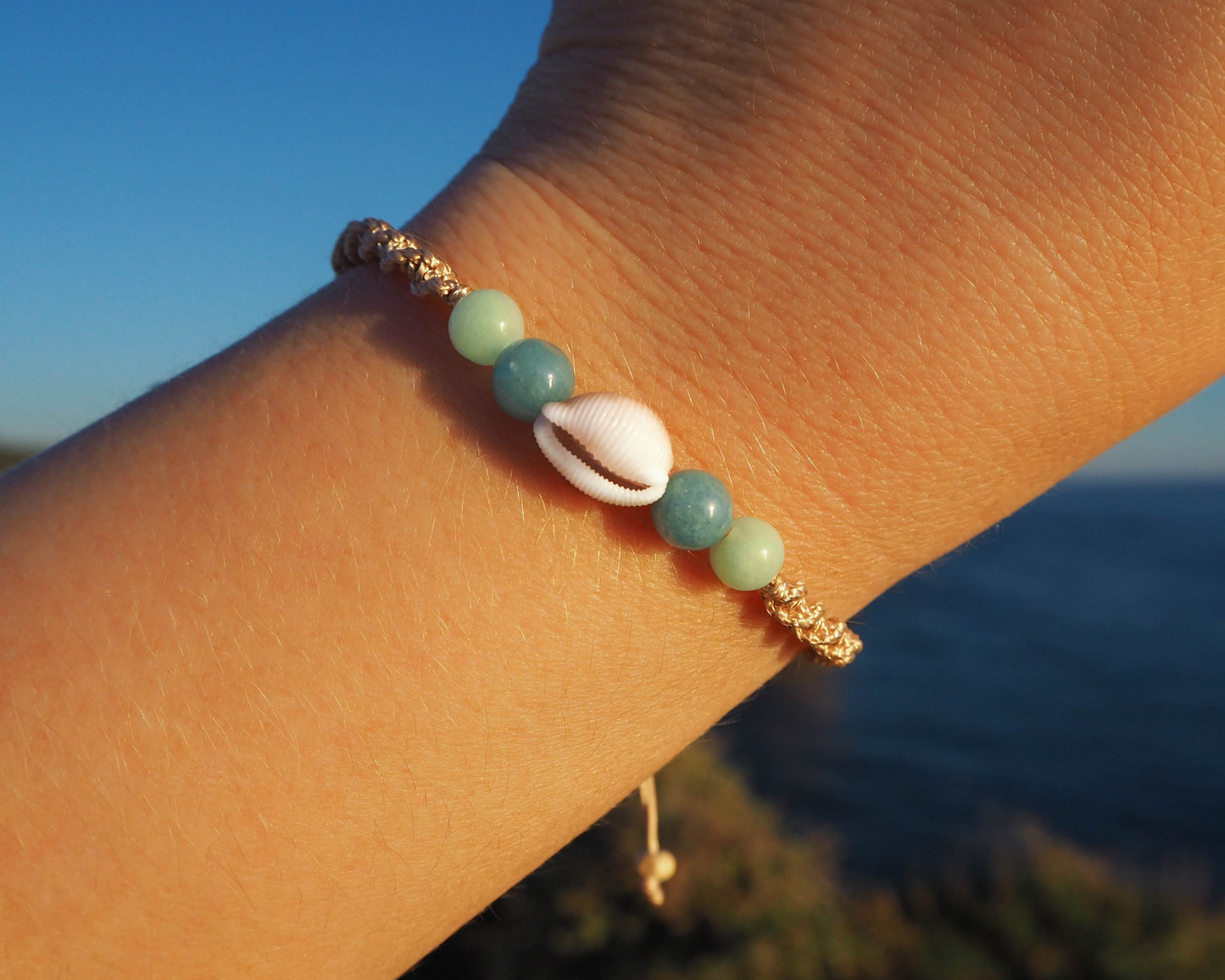 COWRIE SHELL BRACELET ~ Jade