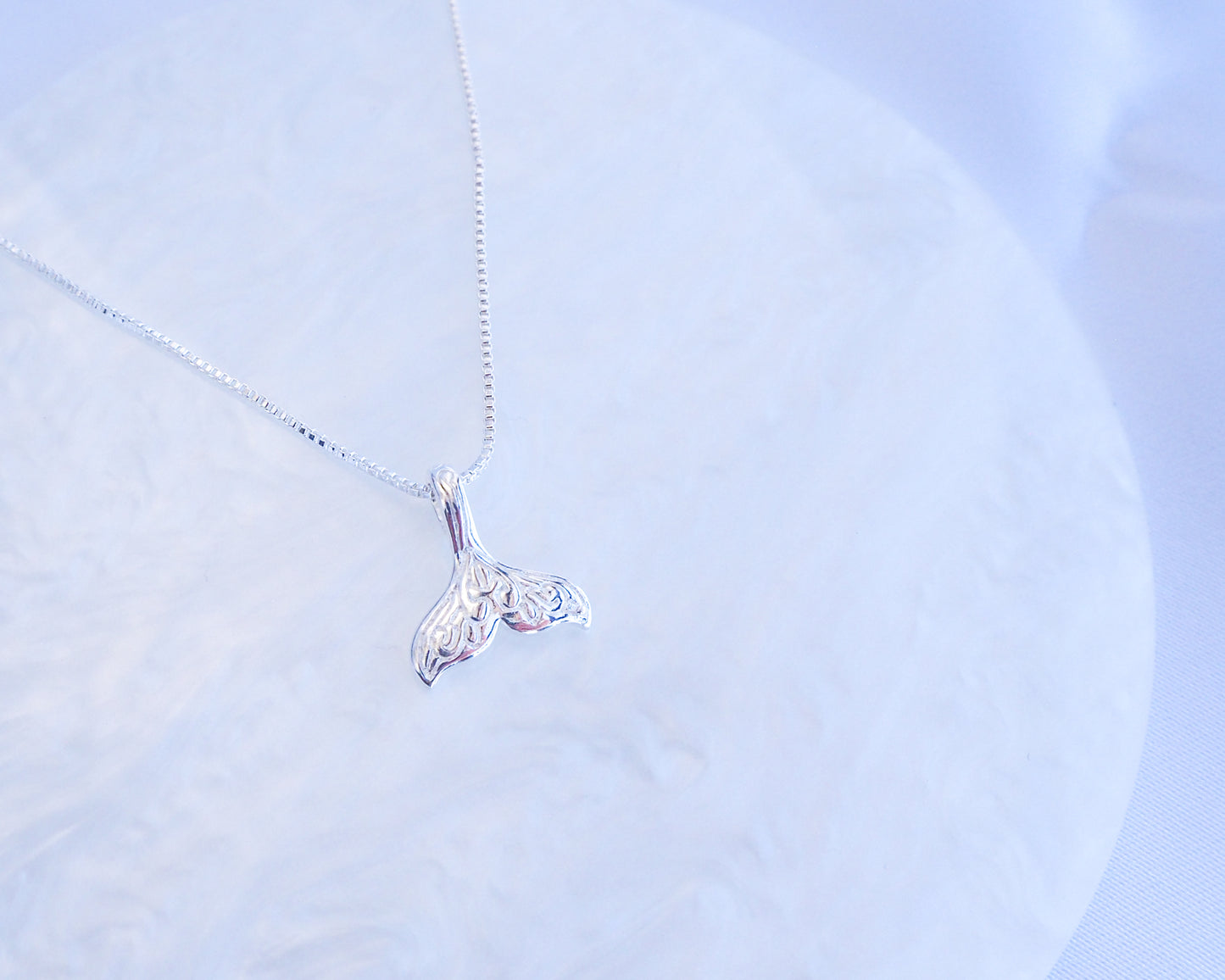 WHALE TAIL NECKLACE ~ 925 Sterling Silver
