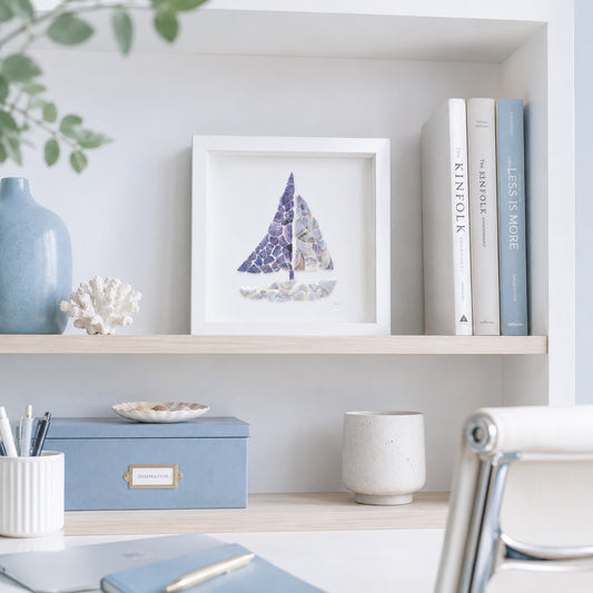 Seashell Sailing Boat ~ Blue