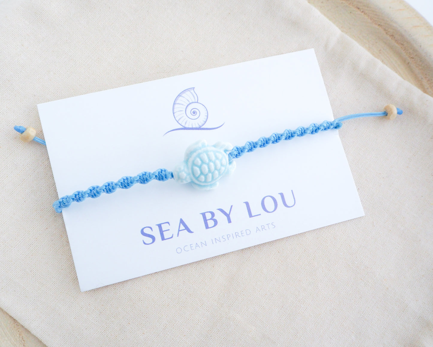 Ceramic Turtle Bracelet ~ Blue II