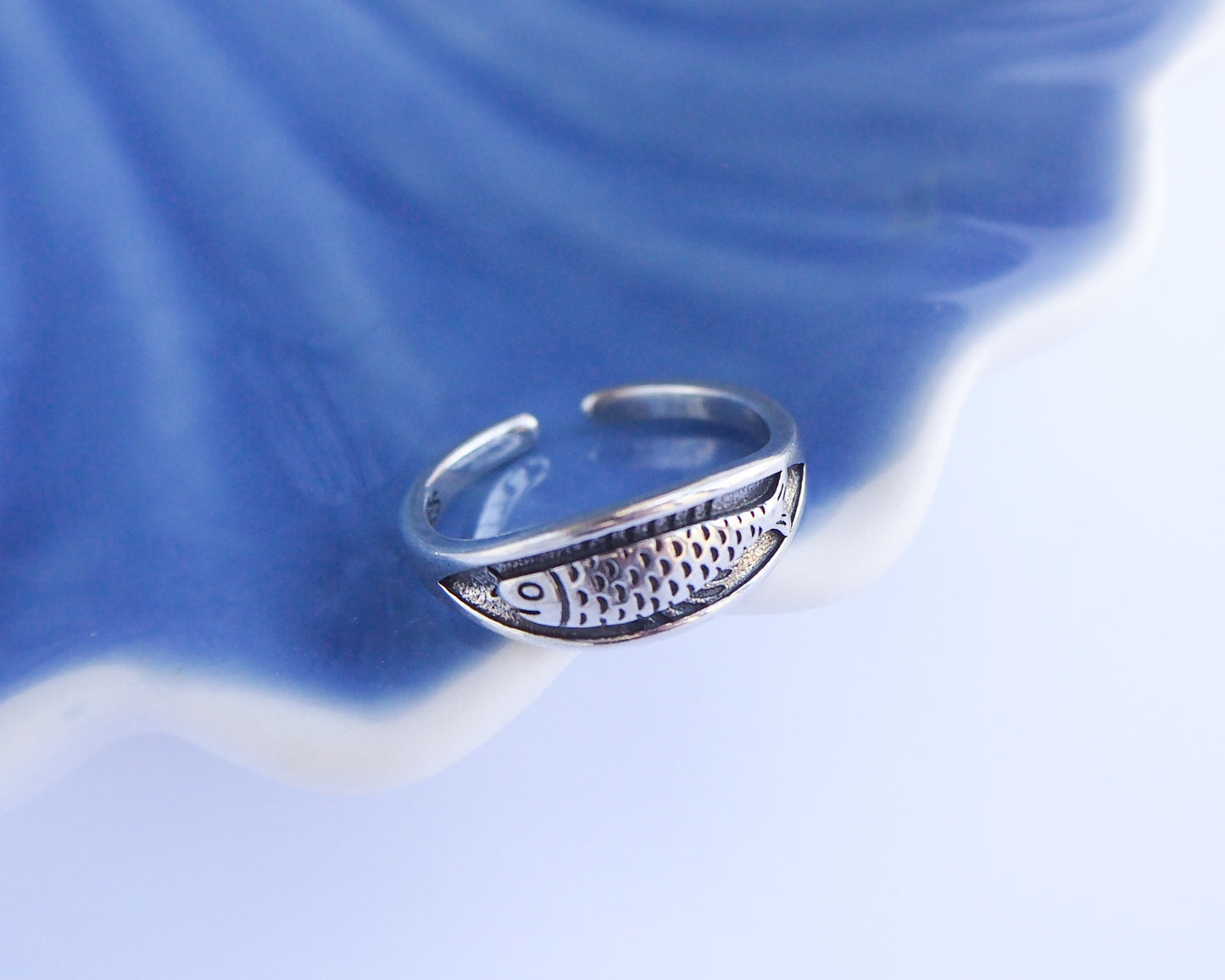 SARDINE FISH Ring ~ 925 Sterling Silver
