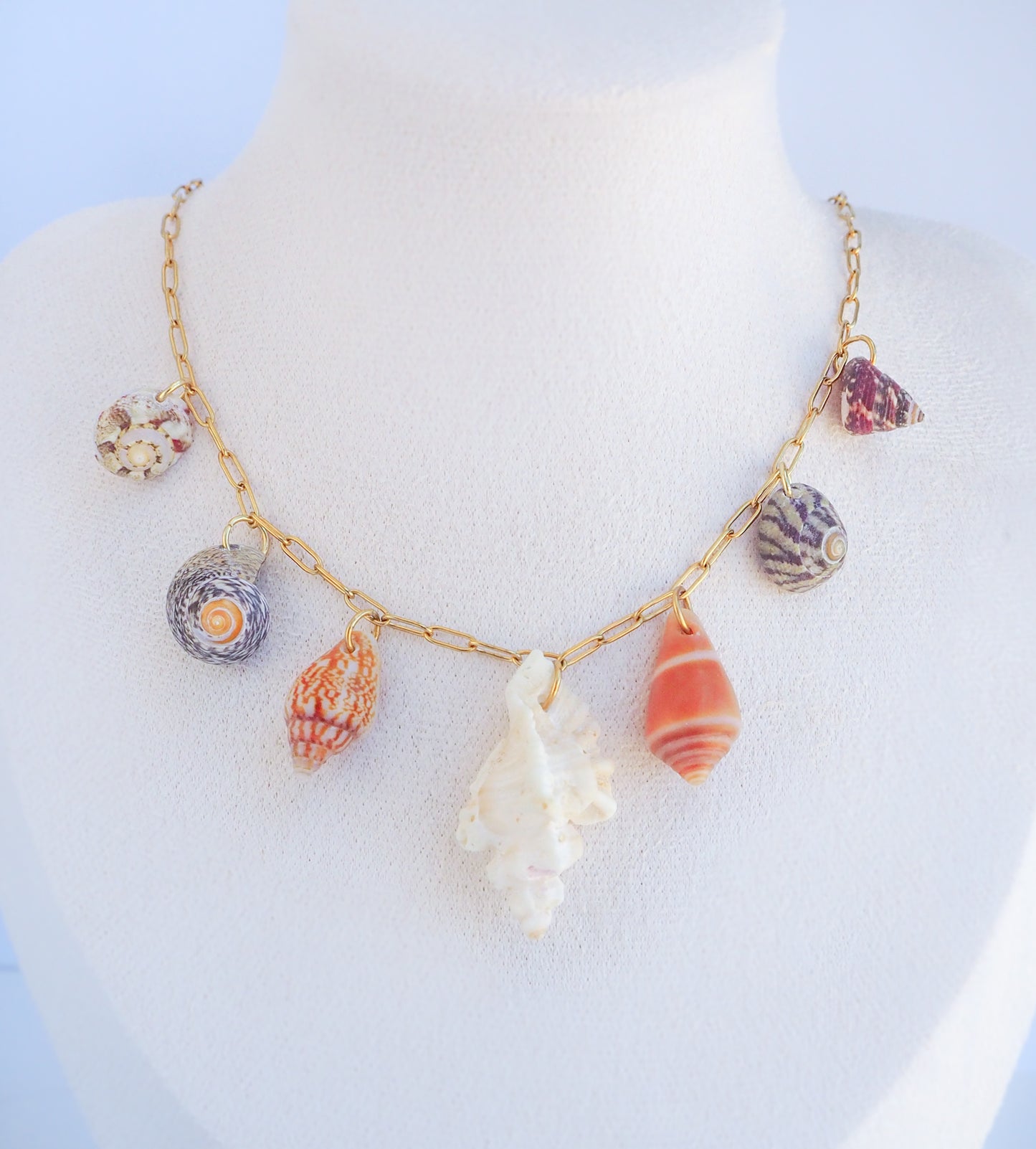 GOLD SHELL CHARM NECKLACE ~ Mix VIII