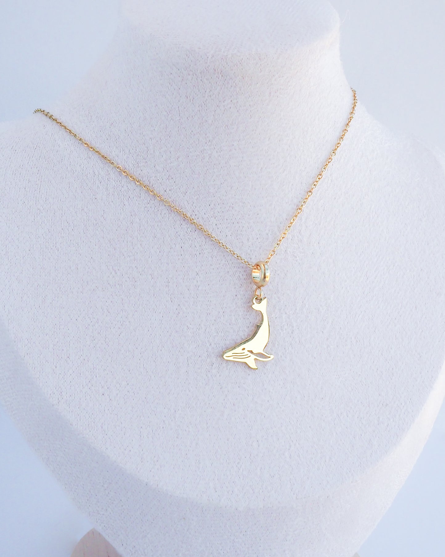 WHALE NECKLACE ~ Gold
