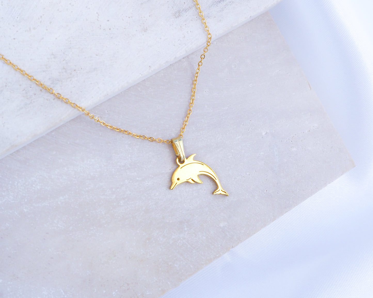 DOLPHIN NECKLACE ~ Gold or Silver