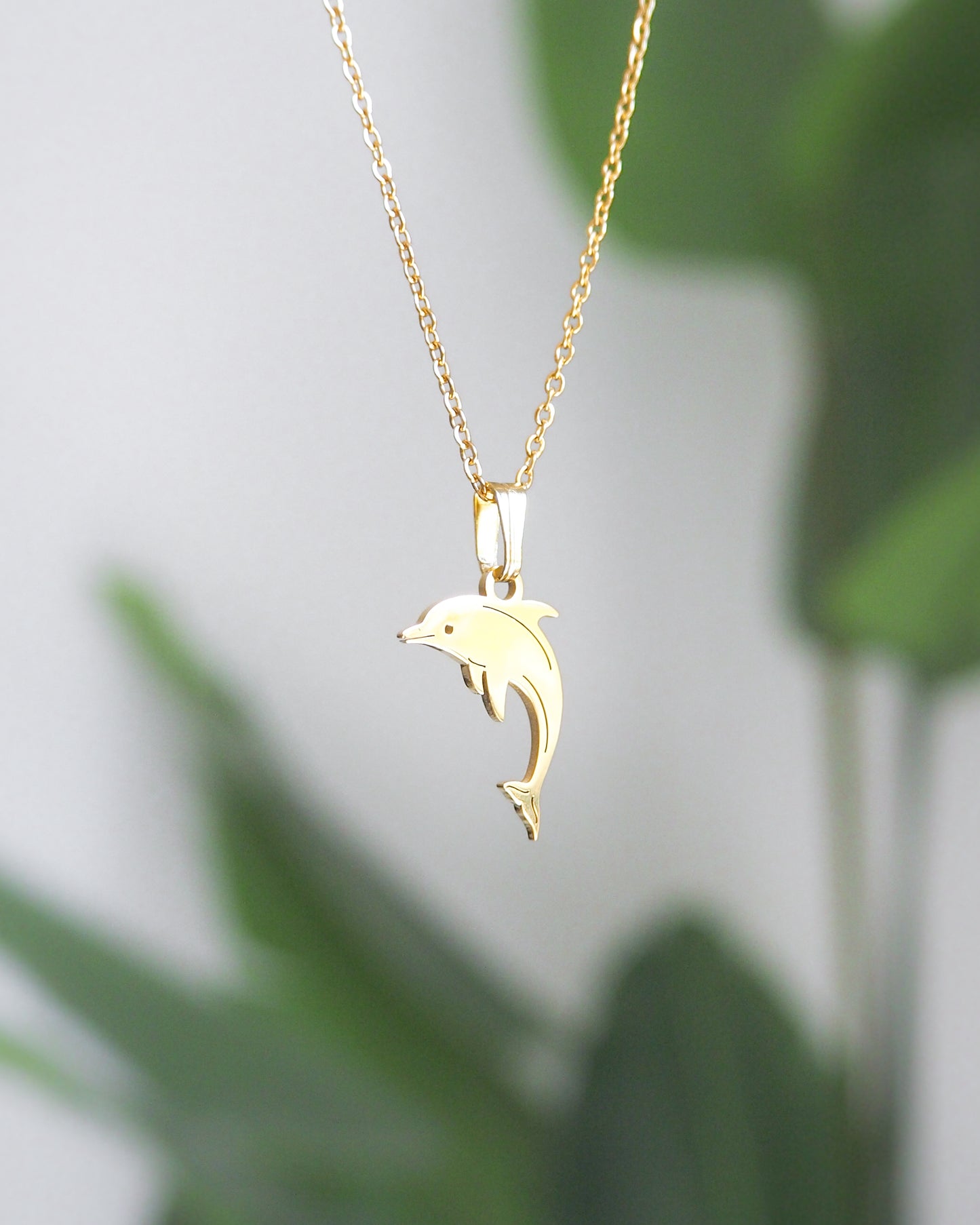 DOLPHIN NECKLACE ~ Gold or Silver