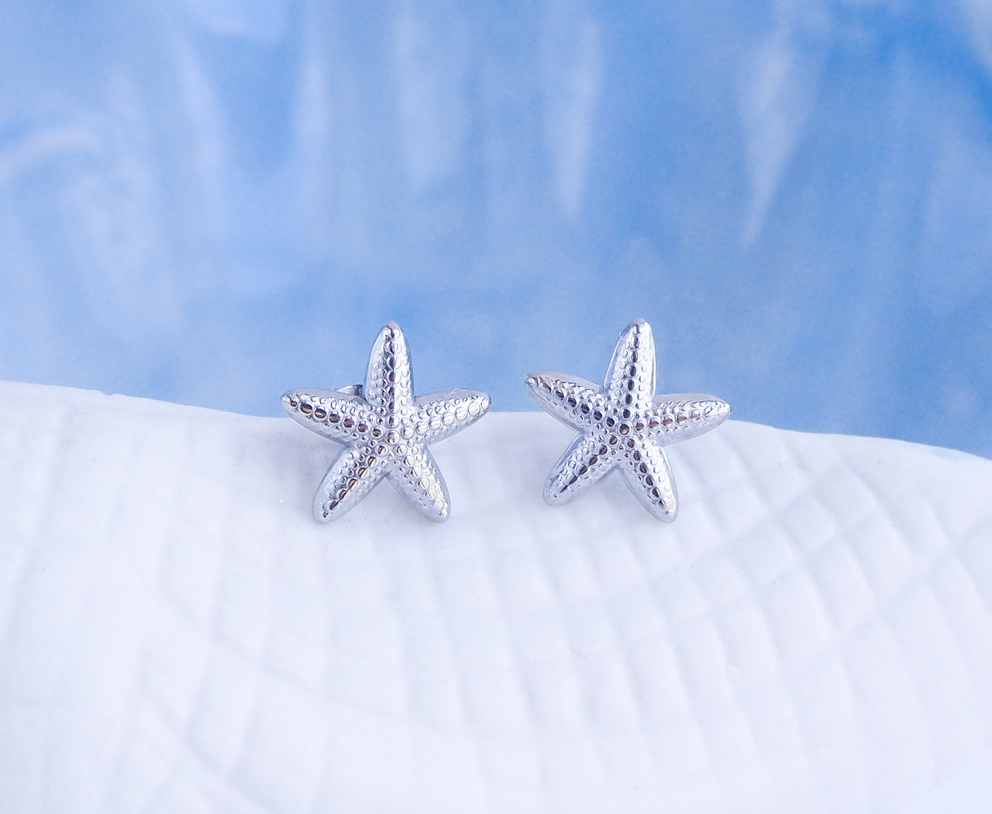 Silver Starfish Stud Earrings seen on White Lotus season 3 Piper, Sea Star earrings, White lotus piper earrings