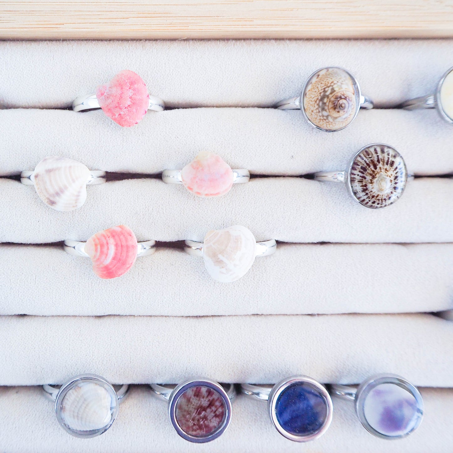 Shell Rings from Portugal, Real Shell Jewelry, Coastal Jewellery, Beach Girl style