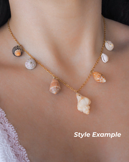 GOLD SHELL CHARM NECKLACE ~ Mix VIII