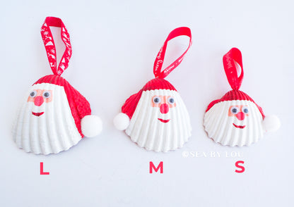 Coastal Santa Seashell Christmas Bauble Ornament