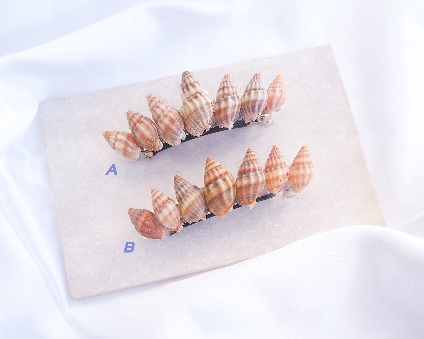 SEASHELL HAIR CLIP ~ Netted Dogwhelk Shells