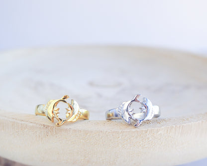 PISCES FISH Ring ~ Gold or Silver