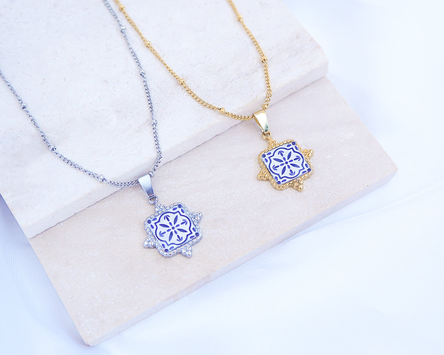 PORTUGUESE TILE NECKLACE - Square