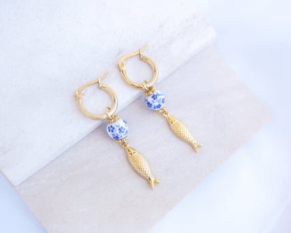 PORTUGUESE SARDINE EARRINGS - Gold