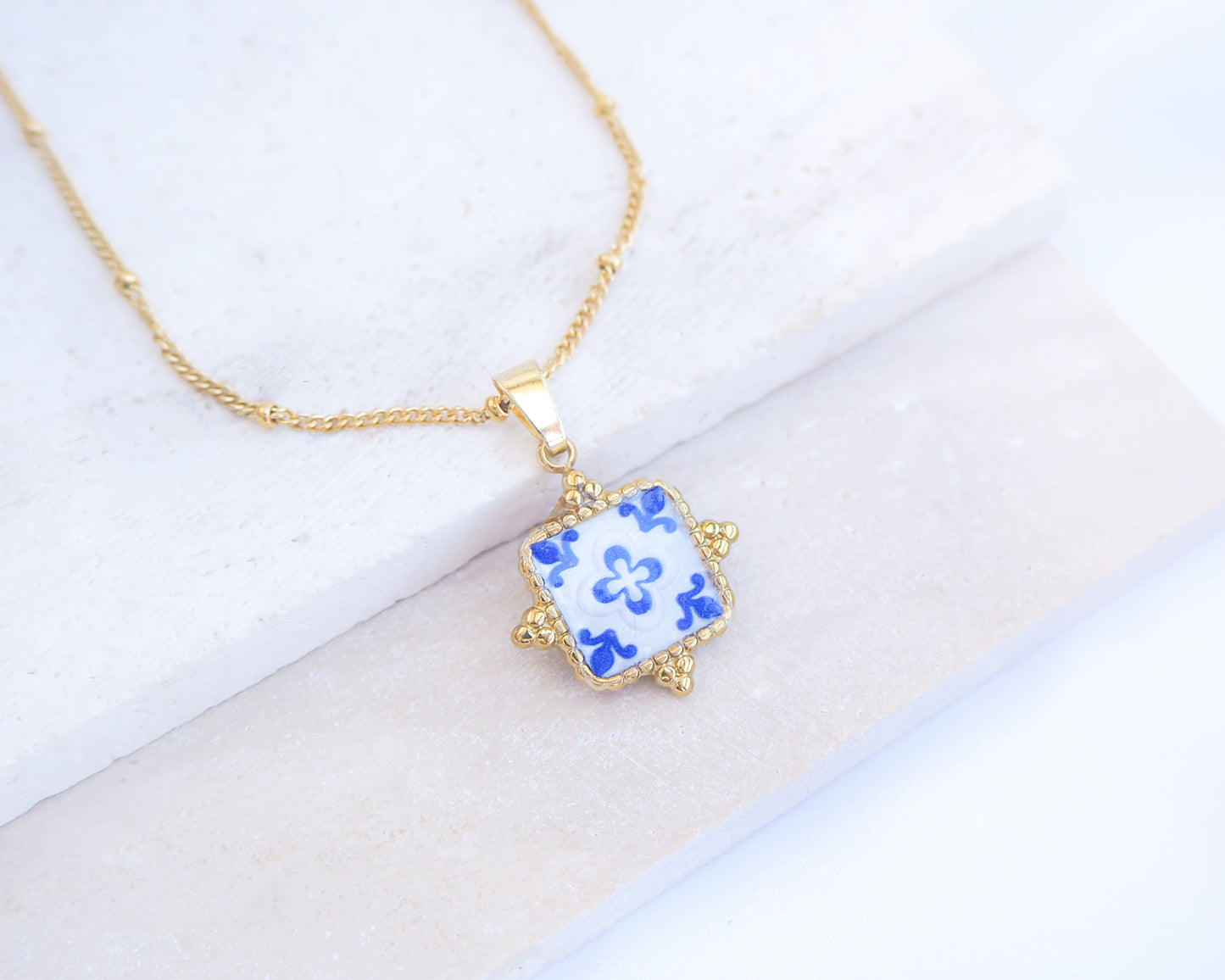 PORTUGUESE TILE NECKLACE - Square