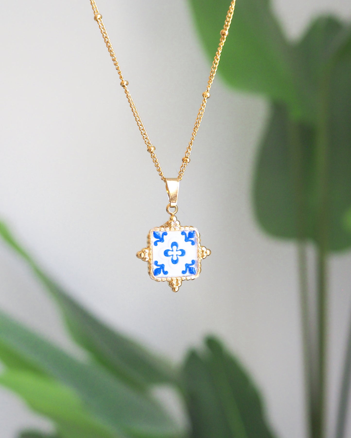 PORTUGUESE TILE NECKLACE - Square