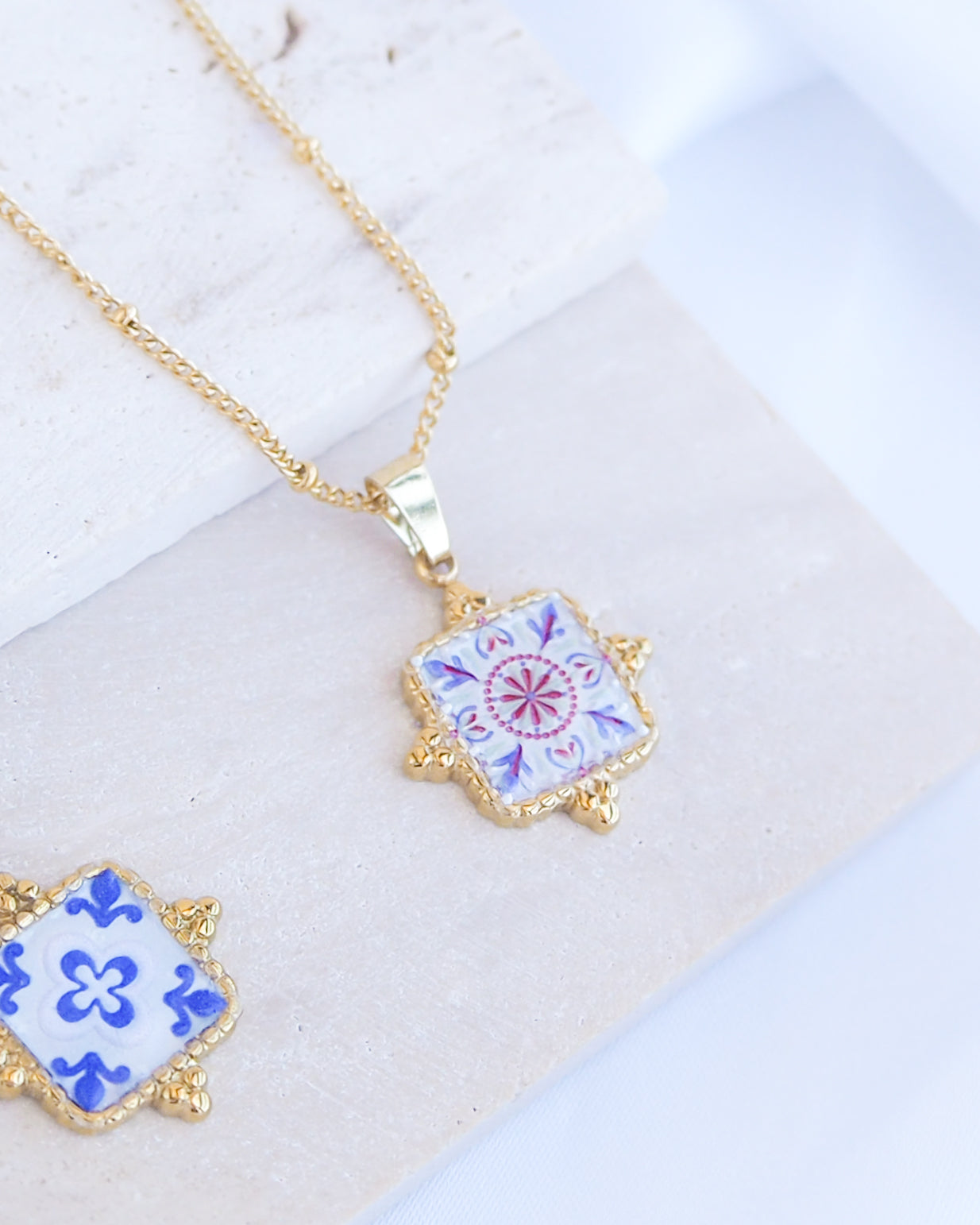PORTUGUESE TILE NECKLACE - Square