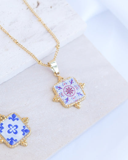 PORTUGUESE TILE NECKLACE - Square
