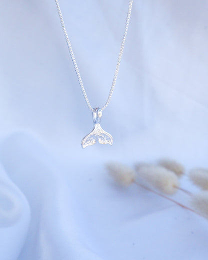 WHALE TAIL NECKLACE ~ 925 Sterling Silver