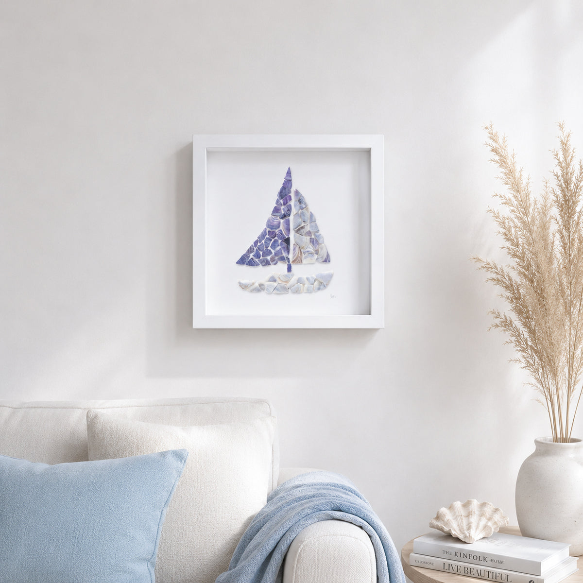 Seashell Sailing Boat ~ Blue