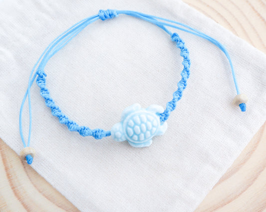 Ceramic Turtle Bracelet ~ Blue II