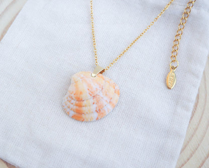 Summer Sun Venus Shell Necklace from Algarve Portugal side view