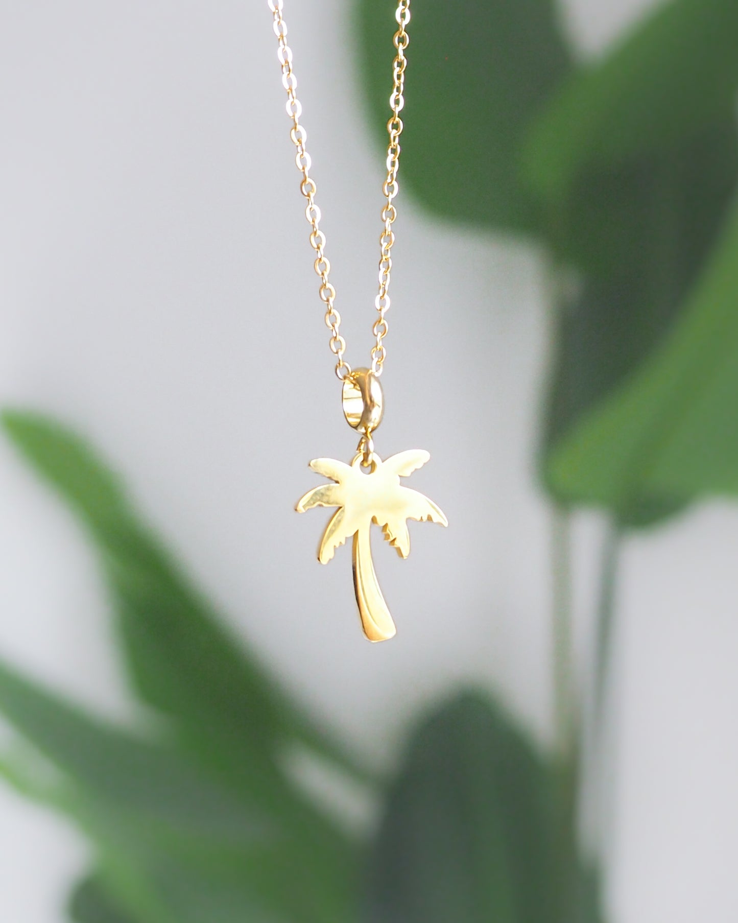 PALM TREE NECKLACE ~ Gold