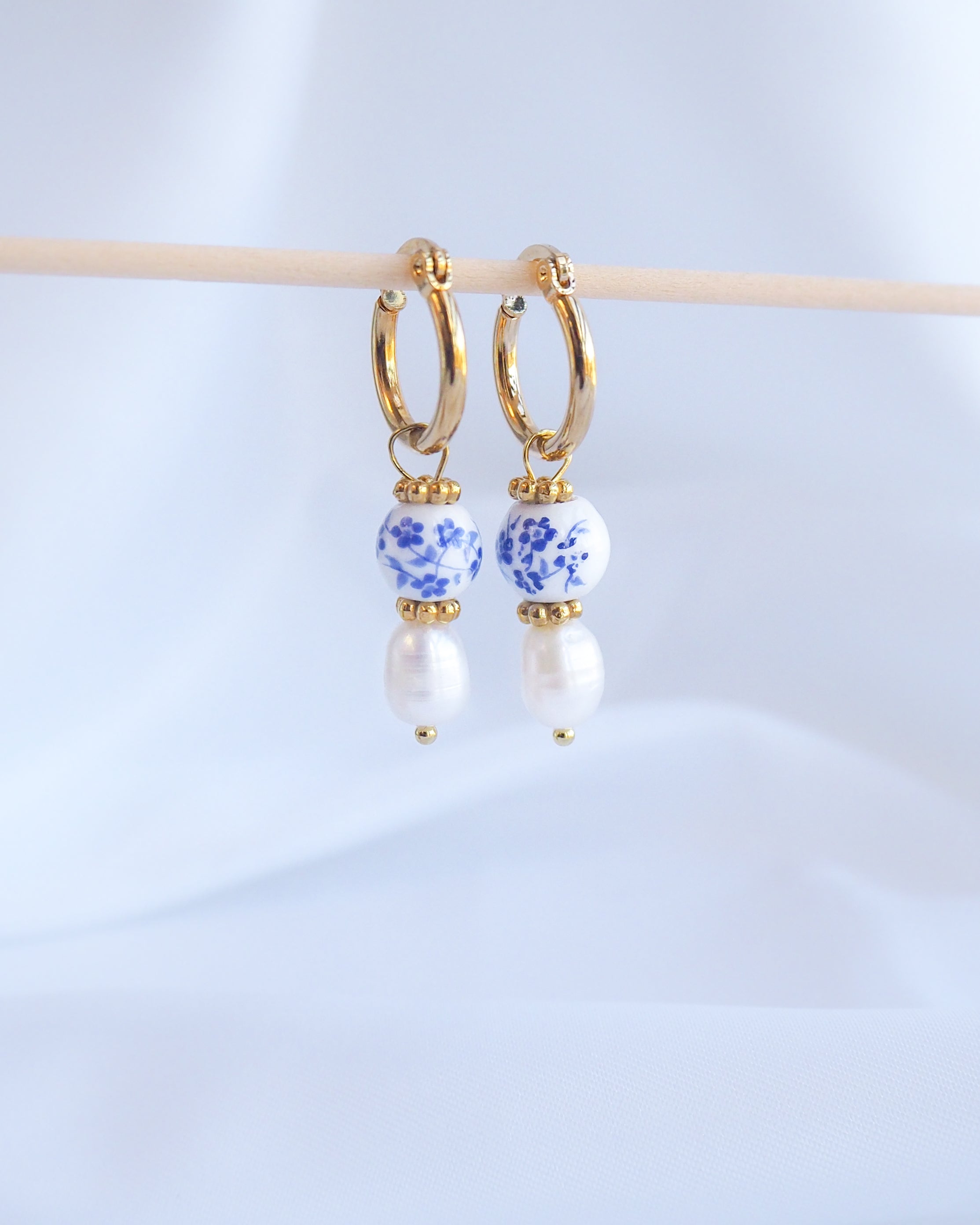 Portuguese Azulejo Pearl Drop Earrings ~ Sea by Lou – Seabylou