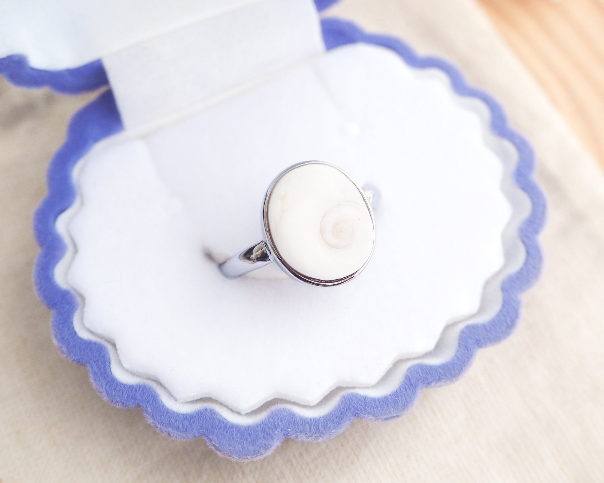 Velvet Jewelry box Eye of Saint Lucia 925 Sterling Silver Ring